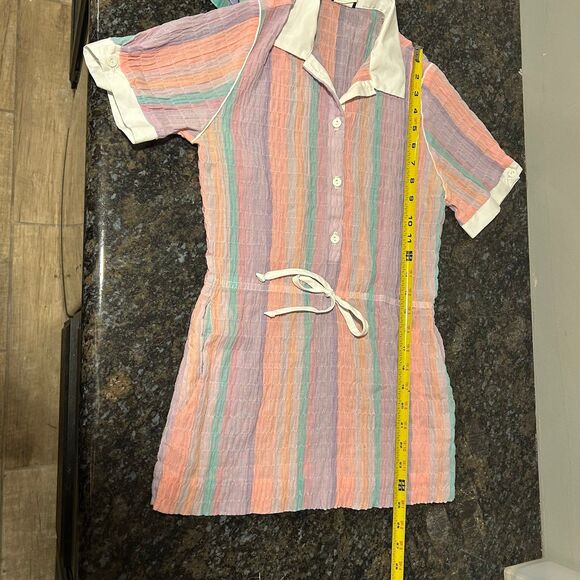 Lot of 2 Vintage Work Force by Barco Uniform Tops Plaid white cuffs XS Womens - Picture 10 of 10